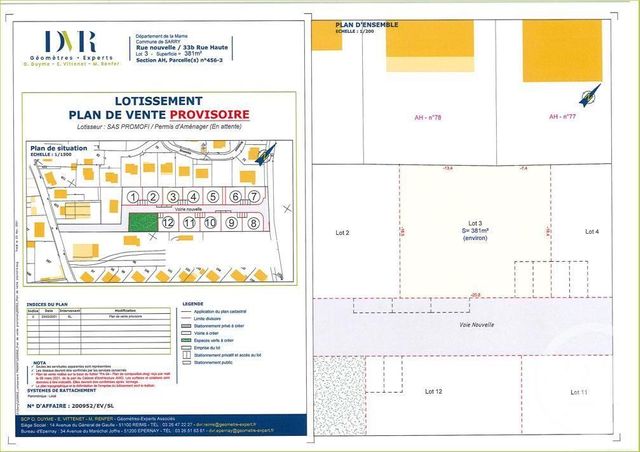 terrain à vendre - 383.0 m2 - SARRY - 51 - CHAMPAGNE-ARDENNE - Century 21 Martinot Immobilier