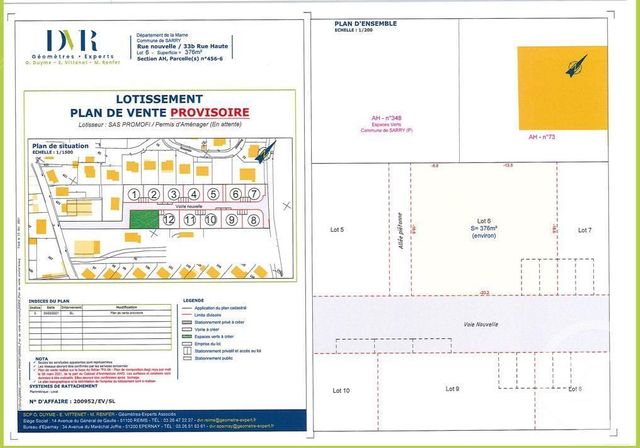 terrain à vendre - 375.0 m2 - SARRY - 51 - CHAMPAGNE-ARDENNE - Century 21 Martinot Immobilier