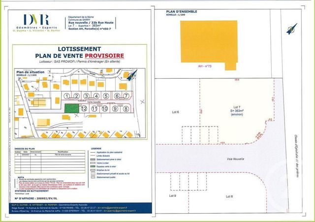 terrain à vendre - 361.0 m2 - SARRY - 51 - CHAMPAGNE-ARDENNE - Century 21 Martinot Immobilier