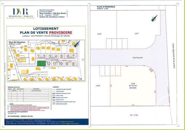 terrain à vendre - 414.0 m2 - SARRY - 51 - CHAMPAGNE-ARDENNE - Century 21 Martinot Immobilier