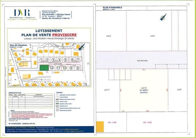 terrain à vendre - 425.0 m2 - SARRY - 51 - CHAMPAGNE-ARDENNE - Century 21 Martinot Immobilier