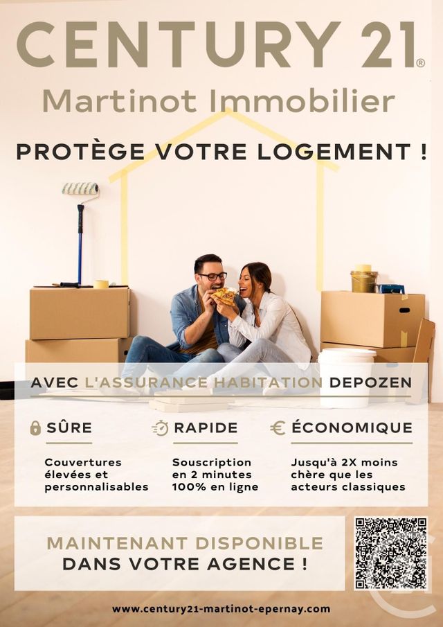 Appartement F2 à louer - 2 pièces - 76.53 m2 - CHALONS EN CHAMPAGNE - 51 - CHAMPAGNE-ARDENNE - Century 21 Martinot Immobilier