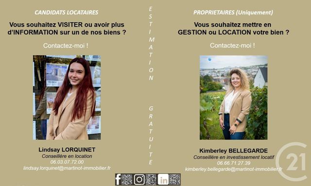 Appartement F4 à louer - 4 pièces - 104.0 m2 - SARRY - 51 - CHAMPAGNE-ARDENNE - Century 21 Martinot Immobilier